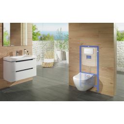 Villeroy & Boch Subway 2.0 Combi-Pack miska WC wisząca bez kołnierza CeramicPlus z deską wolnoopadającą Weiss Alpin 5614R2R1