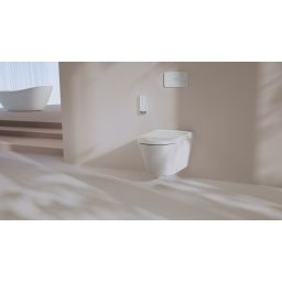 Villeroy & Boch Tivo toaleta myjąca wisząca bez kołnierza ze spłukiwaniem wirowym Weiss Alpin V22EM101