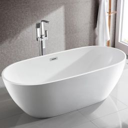 Aqualine Douro wanna wolnostojąca 180x81,5 cm owalna akrylowa biała E1880
