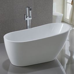 Aqualine Tisa wanna wolnostojąca 150x75 cm owalna akrylowa biała E1575
