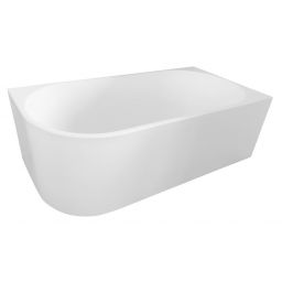 Aqualine Tibera wanna wolnostojąca 170x80 cm przyścienna narożna prawa biała E1015