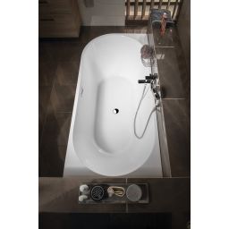 Aqualine Tibera wanna wolnostojąca 170x80 cm przyścienna narożna prawa biała E1015