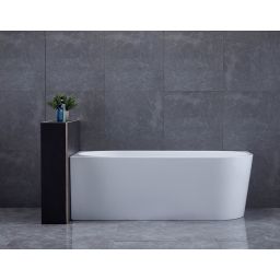 Aqualine Tibera wanna wolnostojąca 170x80 cm przyścienna narożna lewa biała E1026