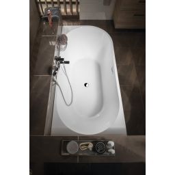 Aqualine Tibera wanna wolnostojąca 170x80 cm przyścienna narożna lewa biała E1026