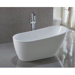 Aqualine Tisa wanna wolnostojąca 150x75 cm owalna akrylowa biała E1575