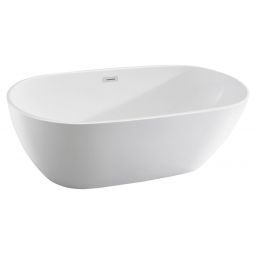 Aqualine Douro wanna wolnostojąca 180x81,5 cm owalna akrylowa biała E1880