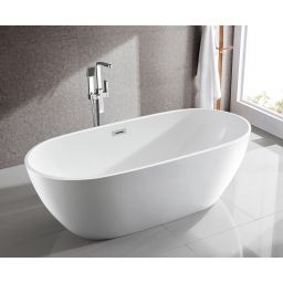 Aqualine Douro wanna wolnostojąca 180x81,5 cm owalna akrylowa biała E1880