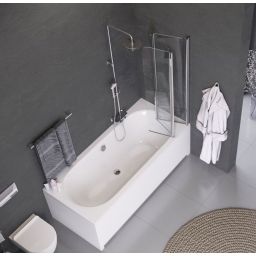 Axel parawan nawannowy 120 cm 3-częściowy chrom połysk/szkło przezroczyste KAAX.1309.1200.PR