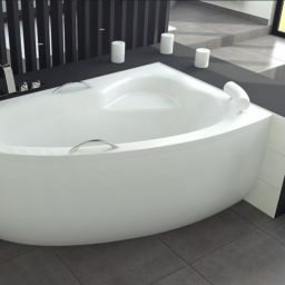 Besco Natalia wanna narożna 150x100 cm prawa biała #WAN-150-NP