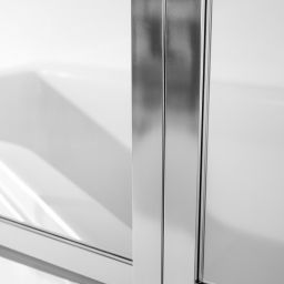 Besco Ambition Premium 3 parawan nawannowy 130x140 cm trzyskrzydłowy szkło przezroczyste PAP-3S