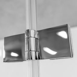 Besco Prestigio parawan nawannowy 80x150 cm dwuskrzydłowy szkło przezroczyste PP-2S