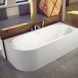 Besco Avita wanna narożna 159,5x75 cm prawa biała #WAV-160-NP