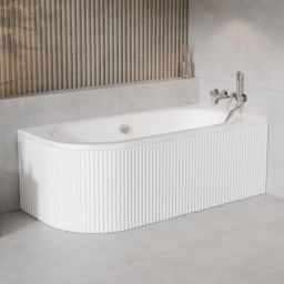 Besco Avita Ryfle White obudowa do wanny 160 cm biały połysk OAV-160-NSR