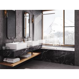 Besco Easy Slide parawan nawannowy 100x150 cm 2-częściowy chrom/szkło przezroczyste PES-2S