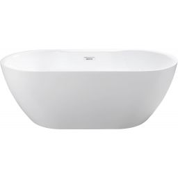 Besco Navia wanna wolnostojąca 160x80 cm owalna biała #WAS-160-NCZ