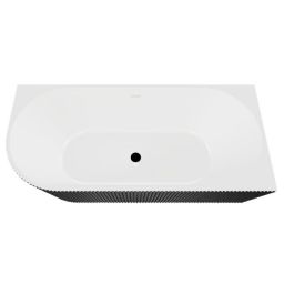 Besco Denaya wanna przyścienna 170x78 cm biała-czarna #WASB-170DPB