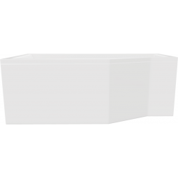 Besco Integra wanna narożna z parawanem 150x75 cm biała  I3L-150-O-BI