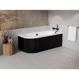 Besco Avita Ryfle Black obudowa do wanny 150 cm czarny mat OAV-150-NSCR