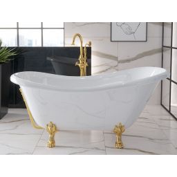 Besco Otylia wanna wolnostojąca 159,5x76,5 cm owalna biała #WKO-160W+ZL