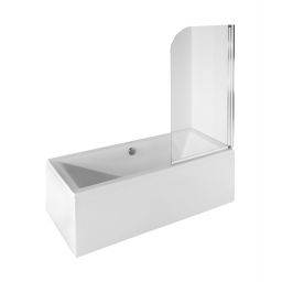 Besco Ambition 1 parawan nawannowy 75x130 cm jednoskrzydłowy szkło przezroczyste PA-1S-CZ