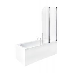 Besco Ambition 2 parawan nawannowy 80,5x140 cm dwuskrzydłowy szkło przezroczyste PA-2S