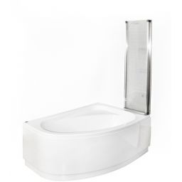 Besco Ambition 3 parawan nawannowy 123,5x139 cm trzyskrzydłowy szkło przezroczyste PA-3S