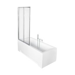 Besco Ambition Premium 2 parawan nawannowy 80,5x140 cm dwuskrzydłowy szkło przezroczyste PAP-2S