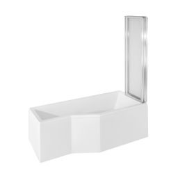 Besco Ambition Premium 3 parawan nawannowy 130x140 cm trzyskrzydłowy szkło przezroczyste PAP-3S