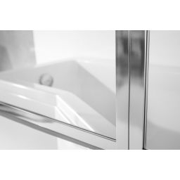 Besco Ambition Premium 3 parawan nawannowy 130x140 cm trzyskrzydłowy szkło przezroczyste PAP-3S