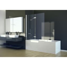 Besco Lumix parawan nawannowy 100x145 cm dwuskrzydłowy szkło przezroczyste PL-2S