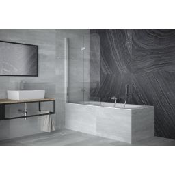 Besco Avigo parawan nawannowy 100x145 cm dwuczęściowy szkło przezroczyste PNA-2S