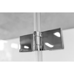 Besco Prestigio parawan nawannowy 80x150 cm dwuskrzydłowy szkło przezroczyste PP-2S