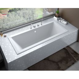 Besco Quadro Slim wanna prostokątna Slim 164,5x75 cm biała #WAQ-165-SL