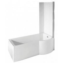 Besco Inspiro wanna z parawanem 149,5x79,5 cm prawa biała #WAI-150-NPR