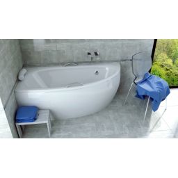 Besco Milena wanna narożna 149,5x74,5 cm lewa biała #WAM-150-NL$