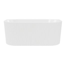 Besco Leya wanna przyścienna 149,5x75 cm owalna biała #WAS-150-LBI