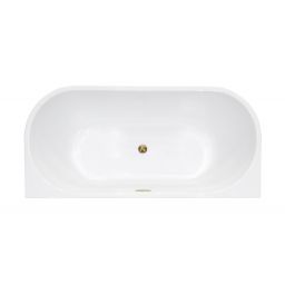 Besco Vica New wanna przyścienna 159,6x80 cm owalna biała #WAS-160VNBI