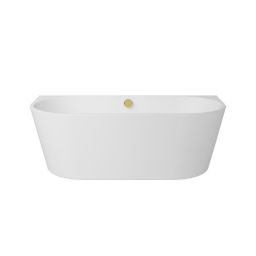 Besco Vica New wanna przyścienna 159,6x80 cm owalna biała #WAS-160VNCZ