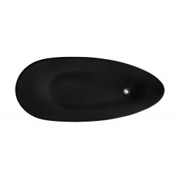 Besco Goya wanna wolnostojąca 140,5x62,5 cm owalna czarna #WMD-140-GB