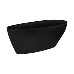 Besco Goya wanna wolnostojąca 140,5x62,5 cm owalna czarna #WMD-140-GB