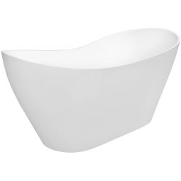 Besco Viya Matt wanna wolnostojąca 168x71,5 cm owalna z korkiem klik-klak biała #WMMB-170VKW