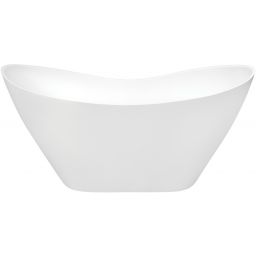 Besco Viya Matt wanna wolnostojąca 168x71,5 cm owalna z korkiem klik-klak biała #WMMB-170VKW
