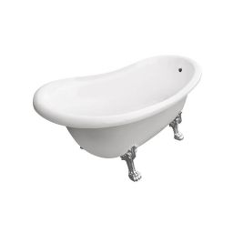Besco Otylia wanna wolnostojąca 160x76,5 cm owalna biała #WPO-160-CHC