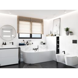 Corsan Intero wanna narożna 170x73 cm owalna biała E-230XLWANNAPRAWA