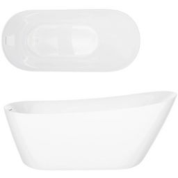 Corsan Estella II Slim wanna wolnostojąca 170x74 cm owalna biała V038XLWH