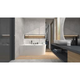 Corsan Intero wanna narożna 160x74 cm prostokątna biała E240LLRG
