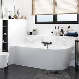 Corsan Intero wanna narożna 160x75 cm lewa biała 649346