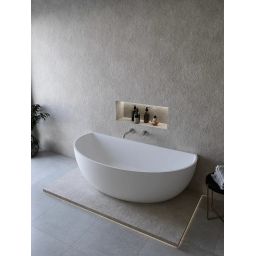 Cristalstone Clasico wanna przyścienna 170x80 cm biała PERLABEZPRZELEWU