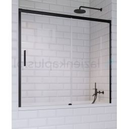Radaway Idea Black PN DWJ parawan nawannowy 140 cm 2-częściowy czarny mat/szkło przezroczyste 10003140-54-01R