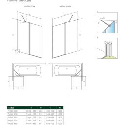 Radaway Nes PND II parawan nawannowy 100 cm lewy szkło przezroczyste 10009100-01-01L